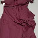 Women's Formal Evening Midi Cocktail Dress Built-in Bra Ruched Sleeveless Slit Ruffle Fall Wedding Guest Dresses S
