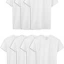 Fruit of the Loom Big Cotton T Shirt, Boys-7 Pack-White, Medium