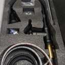 BWE Black Kitchen Faucet with Pull Out Sprayer 3 Spray Modes Farmhouse Single Handle High Arc Kitchen Sink Faucet with Deck Plate Com Bar Pull Down Sprayer