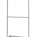 Simple Trending Standard Clothing Garment Rack, Rolling Clothes Organizer with Wheels and Bottom Shelves, Extendable, Chrome