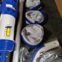 Blue handheld pool vacuum