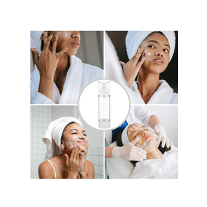 0.5OZ/15ML Clear Airless Pump Bottles, Lotion Dispenser Travel with Pump, Vacuum Plastic Travel Size Lotion Bottle for Foundation, Creams, Cosmetic(9 Pack)