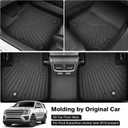 Powerty Floor Mats for 2018-2024 Ford Expedition (Fit 2nd Row Bucket Seats/7 Seats) Accessories All Weather Floor Liner 3D TPE 1st & 2nd Row Floor Mat Heavy-Duty Floor Liners