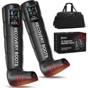 YINGGG Leg Massager, Recovery System for Improved Circulation and Fast Recovery, Professional Foot Massage Boots with 5 Massage Areaes, 8 Intensities(Two Legs)-Large