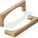 khtumeware 2 Pack Solid Handles 5-Inch(128mm) Champagne Bronze Cabinet Pulls,Heavy Duty for Kitchen Cabinets, Cupboards, Drawers and Bathroom Hardware