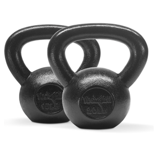 Yes4All Kettlebell Sets - 20 LB Cast Iron Strength Training Kettlebells, Wide Handles & Flat Bottom for Push Ups, Swings, Squats & Full Body Workout at Home or Gym