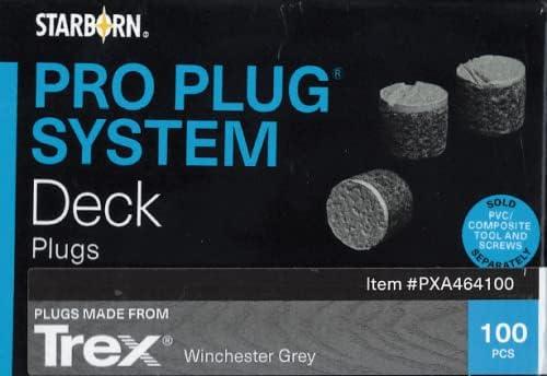 Starborn Pro Plug System Winchester Grey Composite Boards, Covers 25 Sq Ft Includes Plugs Only