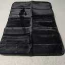 Buganda Memory Foam Bath Mat, 24" x 16", Ultra Soft and Non-Slip Bathroom Rugs, Water Absorbent and Machine Washable Bath Rug for Bathroom, Shower, and Tub, Black