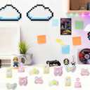 24PCS Video Handle Game Ring Light Glow in the Dark Light Up Gifts Gamer Birthday Party Decorations Supplies School Party Classroom Prizes