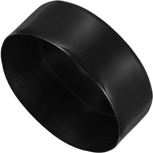 uxcell 140mm(5 1/2") Rubber End Caps, Round Vinyl Plug Insert Plastic End Caps for Tubing, Fence, Pipe Post, Furniture, Railing, Black, 50mm Height