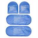 NatraCure Replacement Gel Packs for Cold Therapy Socks - (4-Piece Set) Extra Gel Ice Packs Reusable, Compresses for Injuries, Flexible Ice Packs Reusable, Small Ice Packs, Thin Ice Packs - GP23-24