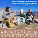 Initial Water Bottle Holder with Strap for Stanley Cup Accessories 40 oz Tumbler/Simple Modern Tumbler Bag, Water Bottle Carrier Bag with Strap for Men Women Gift Hiking, Travel, Camping, Walking Gym (Pink)