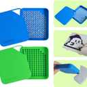 2 Pcs 5mm Fuse Beads Picking Tray Kit with Total 296 Holes, Efficient Sorting Tools with Effortless Beads Recovery, User-Friendly for Iron Bead Beginners (Blue and Green)