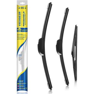 3 Pack Windshield Wiper Blades Compatible With 2007 2008 2009 2010 2011 2012 2013 2014 2015 Mazda CX9 CX-9 Front and Rear Windshield Wiper Blade Set for My Car - 26"/17"/14"