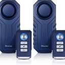 WSDCAM Bike Alarm with Remote 2 Pack, 113dB Wireless Anti-Theft Vibration Motorcycle Bicycle Alarm Vehicle Security Alarm System (Blue)