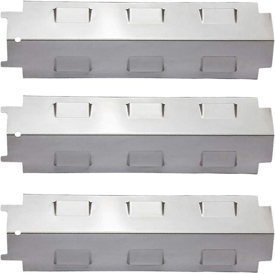 Gas Grill Heat Plate Shield Tent, Burner Cover Flame Tamer, BBQ Replacement Parts for Charbroil 463650414 463334615 461334813 Master Forge GD4215S Brinkmann, Kenmore 14 5/8 inch Set of 3 KS734