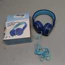 AILIHEN Kids Headphones, I35 On-Ear Headphones for School, Safe Volume 93dB, HD Mic Stereo Headphone for Kid Girls Boys, Foldable 3.5mm Wired for Chromebook, Laptop, Computer, Tablet (Blue)