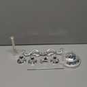 Dandat 3 Pcs 3 Arm Metal Candelabra Candlestick Holders Tall Candlestick Holders Gothic Candle Holder for Home Wedding Church Christmas Party(Classic,10.24 Inch,Silver)