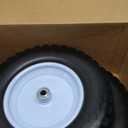 4.80/4.00-8" Tire and Wheel Flat Free 2 PCS, 16" Solid Wheelbarrow Tire with 5/8" & 3/4" Bearings,3"-7" Centered Hub, 14"-16" Universal Fit for Hand Truck/Garden Trailer/Trolley/Wagon