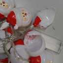 1 Pack 5Ft Christmas Santa Claus String Lights, Battery Operated Christmas Decorative Cute Santa Head Lights with 10 Cartoon Santa for Indoor Home Outdoor Garden Yard Xmas Tree