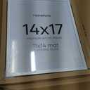 Homeforia 14x17 White Oak Picture Frame, High-End Wood, 11x14 Mat, Glass