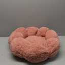 Lesure Calming Medium Dog Bed - Flower Donut Round Fluffy Puppy Bed in Plush Teddy Sherpa, Non-Slip Cute Flower Cat Beds for Indoor Cats, Medium Pet Bed Fits up to 45 lbs, Machine Washable, Pink 30"