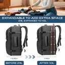 Travel Backpack, Expandable Carry on Backpack for Men, TSA 17.3 inch Laptop Bag Flight Approved, Lightweight Business Luggage Bag, Travel Gifts for Men Women, Black, X-Large