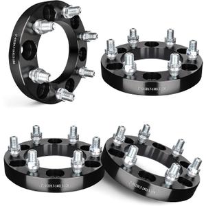 EVIL ENERGY 6x5.5 Wheel Spacers 1 inch Compatible for Chevy 1999-2022 Silverado 1500, 6x139.7 mm 6 Lugs 108mm Hub Bore M14x1.5 Studs Black, Not Hubcentric