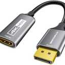 SWITCHFLUX Active DisplayPort to HDMI Adapter (4K@60Hz,1440P/2K@120Hz) Uni-Directional DP 1.2 to HDMI 2.0 Converter,Male to Female,Compatible with AMD,NVIDIA,Desktops,and Gaming Monitors