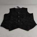 Mens Gothic Vest Waistcoat Steampunk Victorian (XX-Large, Black Tapestry)