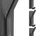 Paoli Heavy Duty Adhesive Hooks,Self-Adhesive Hooks Multiple Colors and Styles 30 lb Maximum Load for Home Schools and Offices Black Set of 4 (Rectangular-Upper and Lower Hooks)