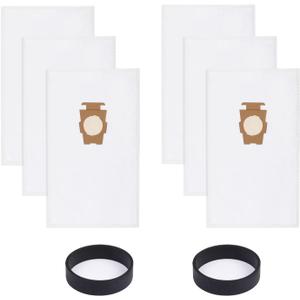 6 Pack Vacuum Cleaner Bags and 2 Belts Compatible with Kirby Vacuum Bags 204811, 204814, 205811 Style F, Fit for All Kirby Sentria Vacuum G Series, Avalir (6 Bags + 2 Belts)