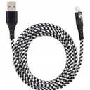 Belkin BoostCharge Braided Lightning Cable - 6.6ft/2M - MFi Certified Apple iPhone Charger USB to Lightning Cable 6ft - iPhone Cable - iPhone Charger Cable - Apple Charger - USB Phone Charger - White