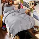 Bedsure Twin/Twin XL Comforter Set - Grey Soft Bedding for All Seasons, Cationic Dyed Bed Set, 2 Pieces, 1 Twin Size Comforter (68"x88") and 1 Pillow Sham (20"x26"+2")