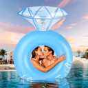 HeySplash Pool Floats, Inflatable Pool Float, Large Floatie for Bachelorette Party, Swim Tube River Lake Beach Bride Wedding Decor Fun Toy Raft Adults