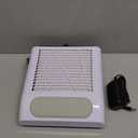 Nail Vacuum Cleaner, Low Noise Nail Dust Collector Adjustable Speed 80W with Reusable Filter, Desktop Nail Vacuum Cleaner, Machine Manicure Pedicure Tool for Acrylic Nail Polishing,Salon & Home(White)