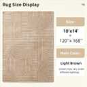 Brown Solid Area Rug 10x14, Washable Non Slip Rugs for Living Room
