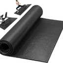 Fitvids Treadmill Mat 1/4" Thick Non-Slip Gym Mats Floor Protection Pad Compatible for Treadmills,Elliptical,Exercise Bikes,Stationary Cycles and Accessories (78"Lx36"W, Black)