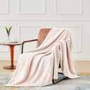 CYMULA Super Soft Pink Throw Blanket 50x60 inches- Lightweight Plush Fuzzy Fluffy Warm Cozy Blankets and Throws for Sofa Bed All Season Use