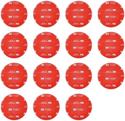 HSTECH 15 PCS Round Double Sided Tape Heavy Duty, (Diameter 2in) 3M VHB Mounting Tape Pad Sticker Strong Adhesive Tape Waterproof Foam Tape for Indoor and Out Wall, Door, Car, Home Decoration