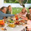 Thanksgiving Aluminum Food Containers With Lids - 48 PCS Disposable Turkey Tin Foil Pans for Leftovers and Party Supplies