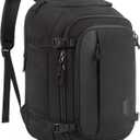 BAGSMART Travel Backpack Carry on Flight Approved, 28L Lightweight Backpack Fits 17.3 Inch Laptop for Men Women, Water Resistant Personal Item Travel Bag with USB Charging Port, Black