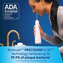 Waterpik Cordless Pulse 3100 Rechargeable Portable Water Flosser for Teeth, Gums, Braces Care and Travel with 2 Flossing Tips, Waterproof for Shower Use, ADA Accepted, WF-20 Pink