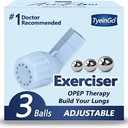 Mucus Clearance and Lung Expansion Device Flutter Valve Mucus Removal Device Lung Exerciser Device for Lung Strengthener Breathing Exercise Device for Lungs (Light Blue)