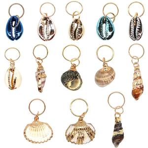 EXCEART Dreadlock Accessories 13pcs Hair Braid Rings Shell Headpiece Hair Clips Pendant Ocean Conch Seashell Enamel Charms Pendants for Diy Jewelry Making Jewelry Accessories