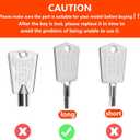 2 x WR01X28053 Freezer Door Key Replacement Haier Refrigerator Door Key Compatible GE Sears Kenmore Generic Fridge Door Freezer Key -2 Pack, silvery