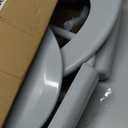 Drive Medical 11148-1 Folding Steel Bedside Commode Chair, Portable Toilet, Supports Individuals Weighing Up To 350 Lbs, with 7.5 Qt. Bucket and 13.5 Inch Seat, Grey