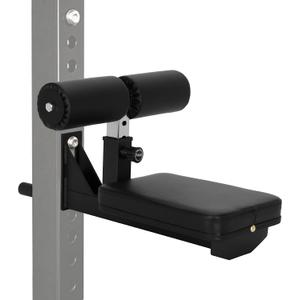 LAT Pulldown Seat with Adjustable Leg Support, 42mm Thickened PU Cushion, Heavy Duty Steel Structure for Home Gym Upper Body Strength Training, 4-Level Height 22.5-30cm, Universal 26mm Hole