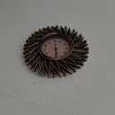 Sunburst Clock, Small Retro Wall Clocks Battery Operated, 10 Inch Mid Century Vintage Decorative Wall Clock for Living Room, Bedroom, Kitchen, Bathroom, Office - Bronze