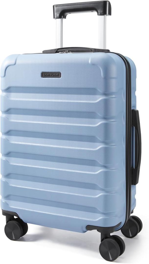 LIGHT FLIGHT Carry On Luggage 22x14x9 Airline Approved Suitcase,Light Blue, 20 Inch